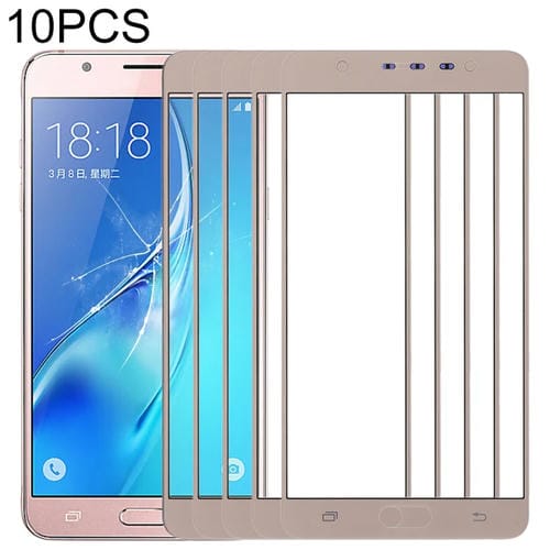 Glass Lens Front Screen Samsung Galaxy J7 Max (10 Pieces) (Gold)