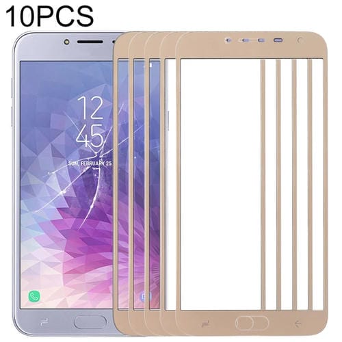 Outer Glass Lens Samsung Galaxy J4 Front Screen (10 Pieces) (Gold)