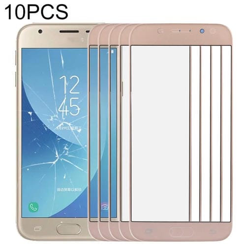 Lente de Vidrio Exterior Pantalla Samsung Galaxy J3 (10 Piezas) (Oro)