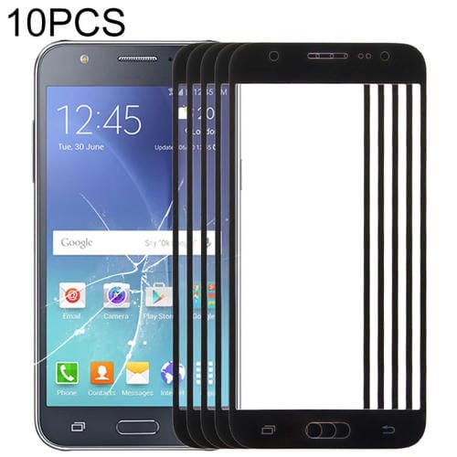 Lente de Vidrio Exterior Samsung Galaxy J5 / J500 Pantalla Frontal (Negro) - Pack (10 Piezas)