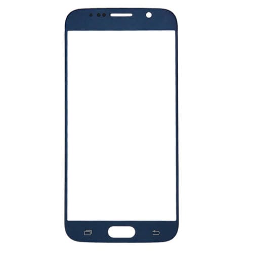 Glaslinse Außenfrontbildschirm Samsung Galaxy S6/G920F (Dunkelblau) (10 Stück)