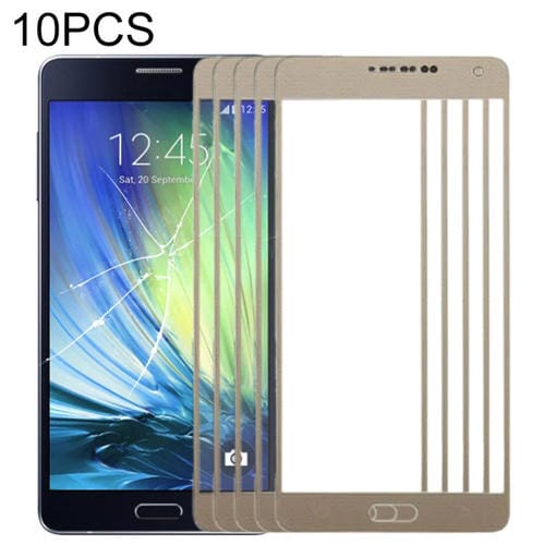 Lente de Vidro Samsung Galaxy A7 Ecrã Frontal de (Ouro) - Pacote de (10 Peças)