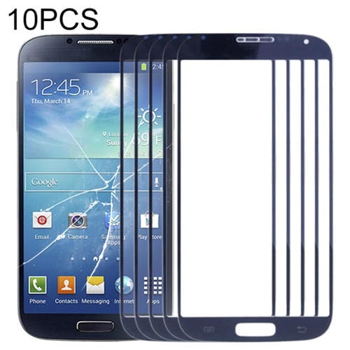 Schermo Frontale Lente in Vetro Samsung Galaxy S4/i9500 (Blu) (10 pezzi)