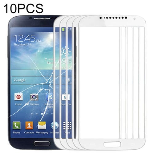 Schermo anteriore Samsung Galaxy S4 i9500 Vetro esterno della lente (Bianco) 10 pezzi