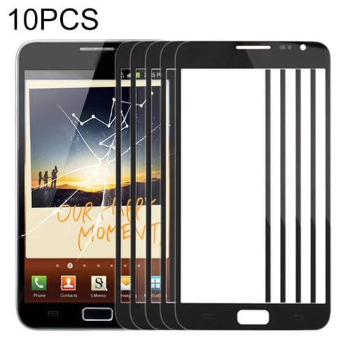 Front Glass Screen Samsung Galaxy Note N7000/i9220 (Black) - Lens of (10 Pieces)
