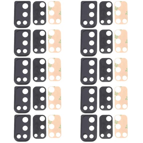 Capuchon d'objectif d'appareil photo Samsung Galaxy M21 SM-M215 (10 pièces) (Noir)