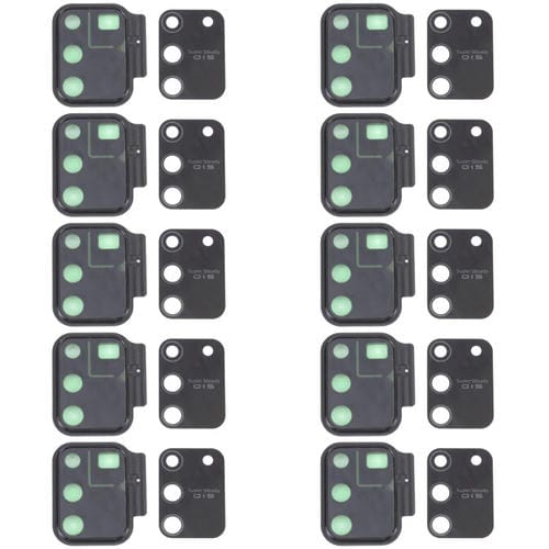 Capot d'objectif d'appareil photo Samsung Galaxy S10 Lite SM-G770 (10 pièces) (Noir)