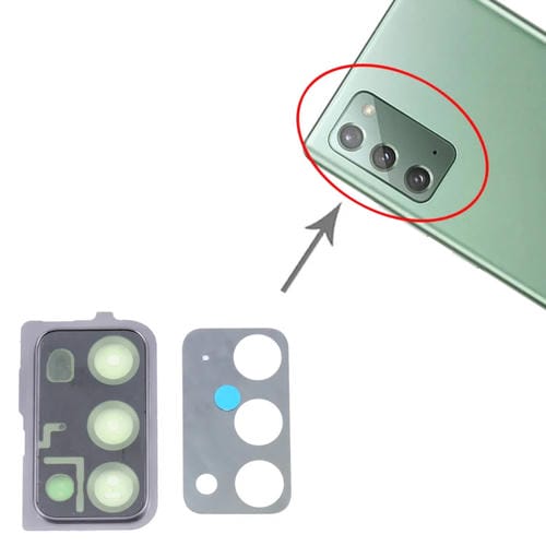 Kameraglasabdeckung Samsung Galaxy Note 20 5G SM-N981 (10 Stück) (Schwarz)