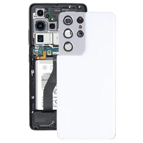 Back Cover Battery Samsung Galaxy S21 Ultra 5G with Cover Lens Camera (White)