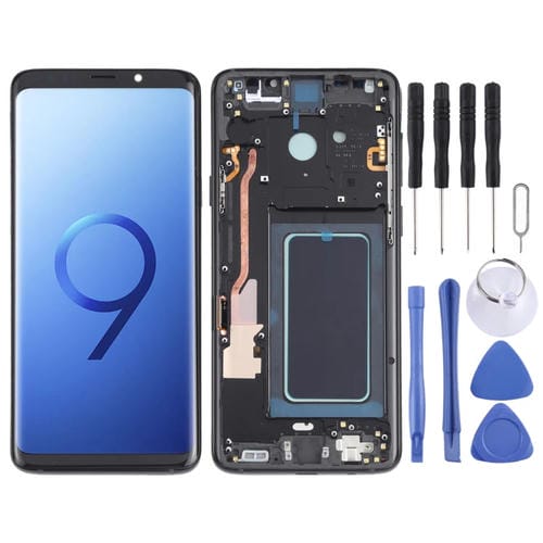Schermo LCD OLED Samsung Galaxy S9+ SM-G965 con Cornice (Nero)
