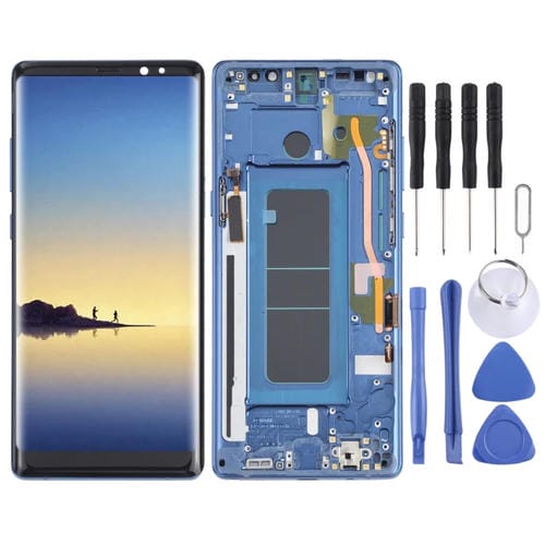 Pantalla Completa OLED Samsung Galaxy Note 8 SM-N950 con Marco (Azul)