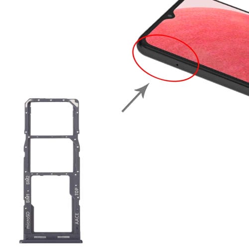 Plateau Carte SIM et Micro SD Samsung Galaxy A13 SM-A135 Compatible (Noir)