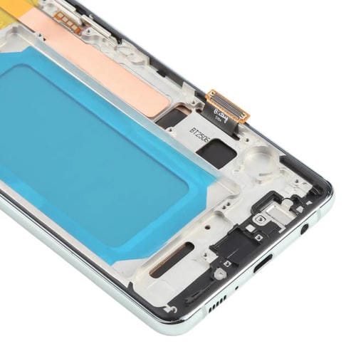 Pantalla LCD TFT de 6,38 pulgadas para Samsung Galaxy S10+ SM-G975F, digitalizador completo con marco, sin identificación de huellas dactilares (verde)
