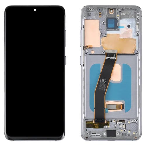 Écran LCD OLED Samsung Galaxy S20 SM-G980 avec cadre (Gris)