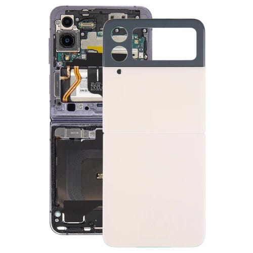 Couvercle arrière de batterie Samsung Galaxy Z Flip4 SM-F721B avec objectif de caméra (Or)