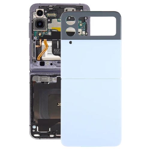 Couvercle arrière de batterie avec lentille d'appareil photo Samsung Galaxy Z Flip4 SM-F721B (Bleu)