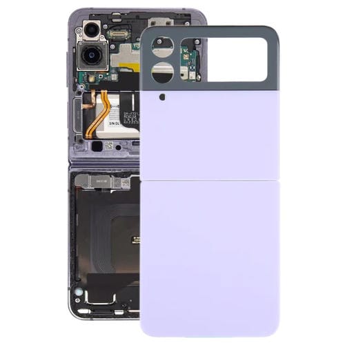 Couvercle arrière de batterie Samsung Galaxy Z Flip4 SM-F721B avec objectif d'appareil photo (violet)