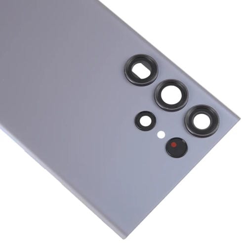 Tampa Traseira da Bateria em Vidro Samsung Galaxy S23 Ultra SM-S918 com Tampa da Lente (Cinza)