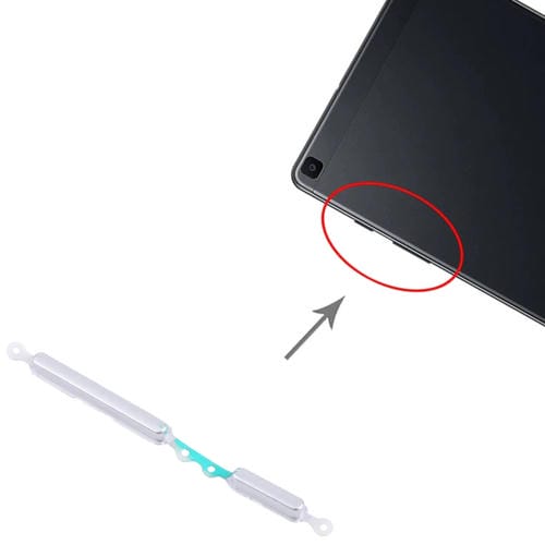 Botones de Encendido y Volumen Samsung Galaxy Tab A 8.0 SM-T290 / T295 (Plateados)