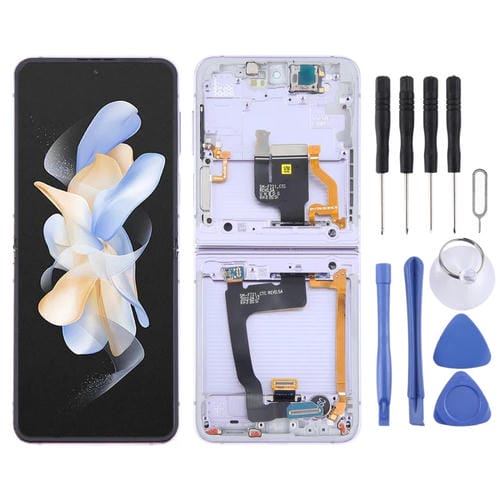 Écran LCD Samsung Galaxy Z Flip4 SM-F721 LCD avec cadre (Violet)