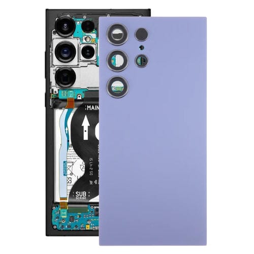 Couvercle arrière de batterie Samsung Galaxy S24 Ultra SM-S928B avec couvercle de lentille de caméra (Gris)