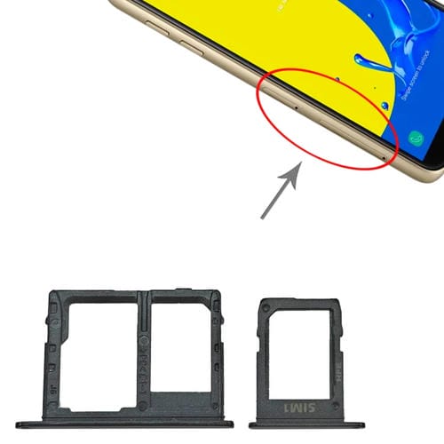 Bandeja de Tarjeta SIM y Micro SD Samsung Galaxy J4 SM-J400 (Negro)
