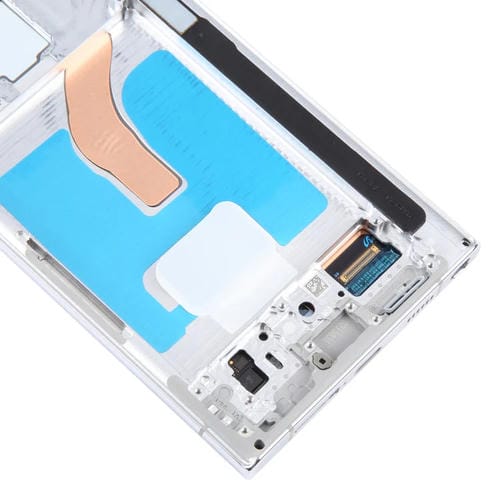 LCD-Bildschirm Samsung Galaxy S22 Ultra 5G SM-S908B mit Rahmen (Weiß)