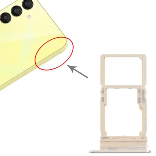 Plateau Carte SIM/Micro SD Samsung Galaxy A16 5G SM-A166B (Dorée)