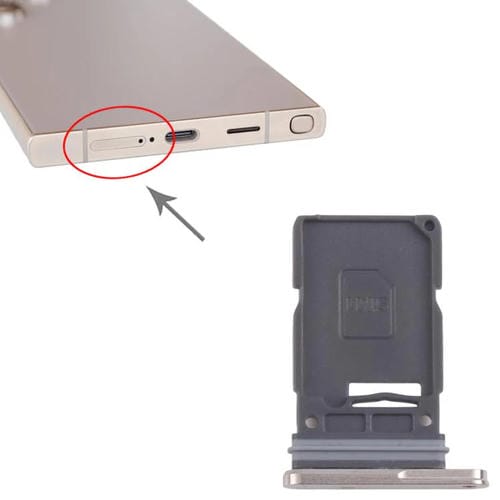 Plateau Carte SIM Samsung Galaxy S24 Ultra 5G (Dorée)