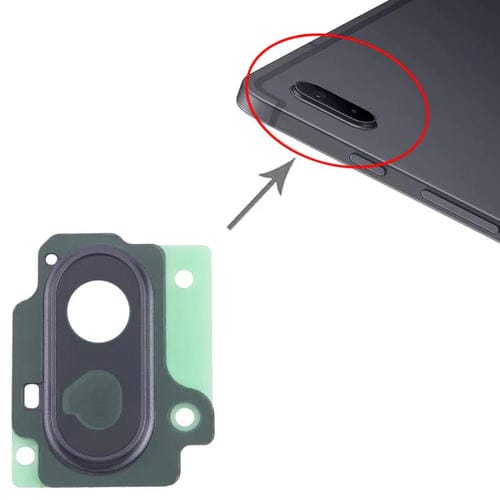 Rückseitige Kameraglasabdeckung Samsung Galaxy Tab S7 FE SM-T730/T736B (Schwarz)