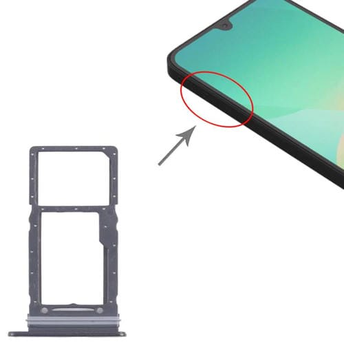 Plateau Carte SIM et Micro SD Samsung Galaxy A26 SM-A266U (Noir)