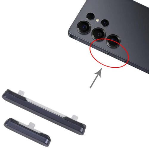 Botón de Encendido y Botón de Control de Volumen para Samsung Galaxy S25 Ultra SM-S938B (10 Unidades) (Negro)