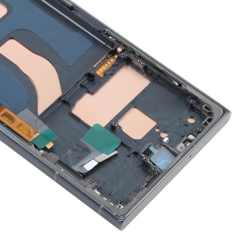 Pantalla LCD TFT de 6,72 pulgadas para Samsung Galaxy S22 Ultra SM-S908B, digitalizador completo con marco, sin identificación de huellas dactilares (verde)