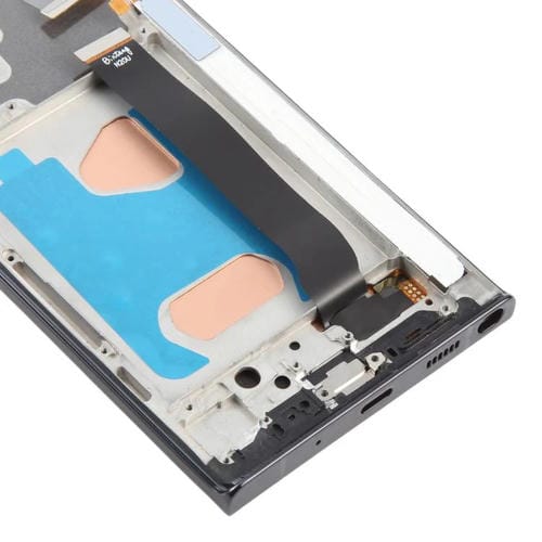 Pantalla LCD TFT de 6,72 pulgadas para Samsung Galaxy Note20 Ultra SM-N986B, digitalizador completo con marco, sin identificación de huellas dactilares (negro)