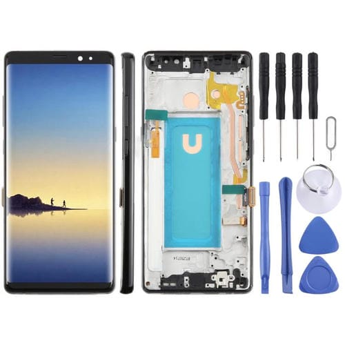 Pantalla LCD TFT de 6,25 pulgadas con digitalizador y marco para Samsung Galaxy Note 8 SM-N950F (negro)