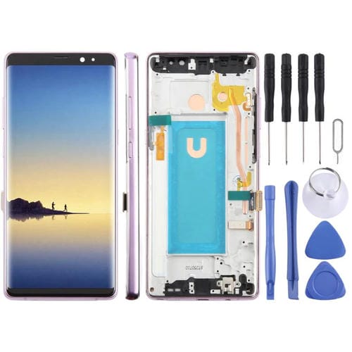 Pantalla LCD TFT de 6,25 pulgadas con digitalizador y marco para Samsung Galaxy Note 8 SM-N950F (morado)