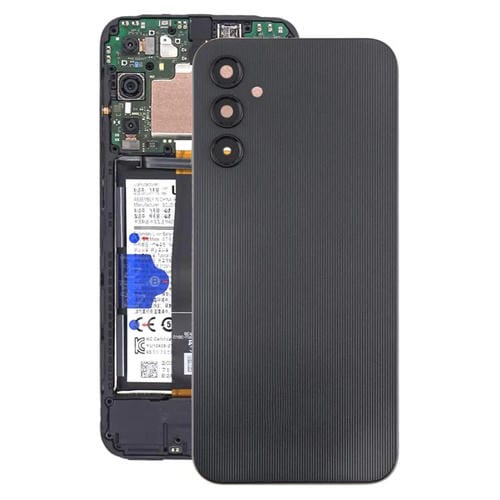 Carcasa trasera con tapa para lente de cámara para Samsung Galaxy A14 SM-A145F (negro)