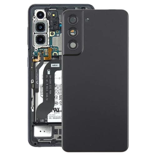 Carcasa trasera con tapa para lente de cámara para Samsung Galaxy S21 FE SM-G990B (negro)