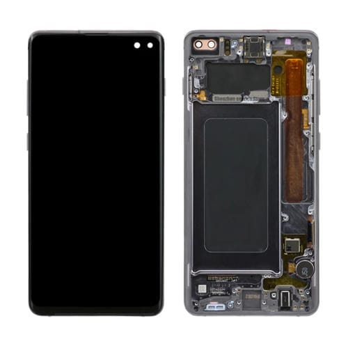 Écran LCD Super AMOLED Samsung Galaxy S10+ avec cadre (Noir)