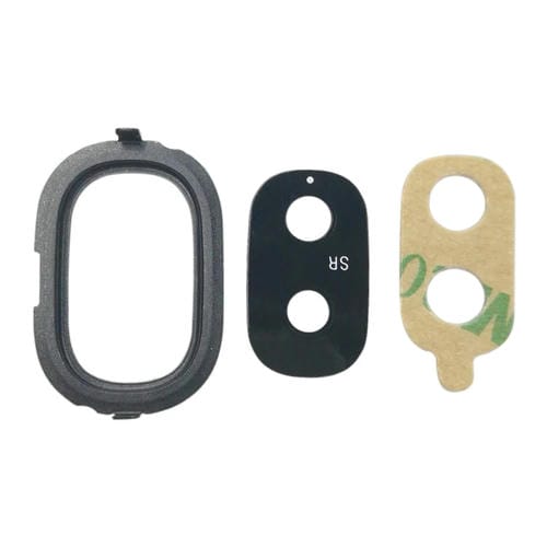 Rear Camera Bezels Samsung Galaxy J4 J400F/DS J400G/DS with Lens and Adhesive (Black)