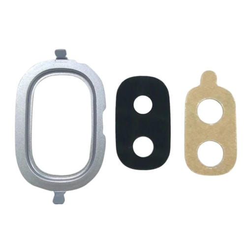 Cornice della fotocamera posteriore Samsung Galaxy J4 con lente e adesivo (blu)