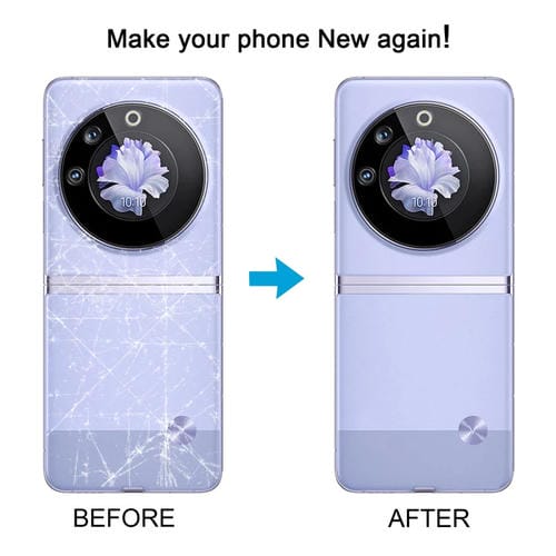 Original Batterieabdeckung Tecno Phantom V Flip (Schwarz)