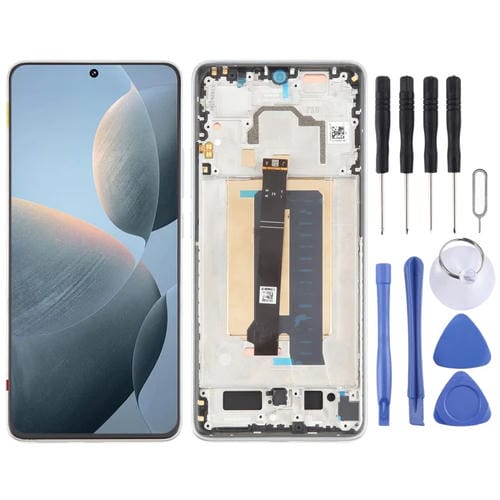 Original Screen Xiaomi Redmi K70E with Frame (White)