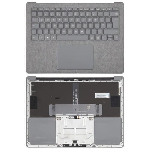 Clavier britannique Coque avec Pavé Tactile Microsoft Surface Laptop 3 / 4 / 5 13,5 Pouces (Gris)
