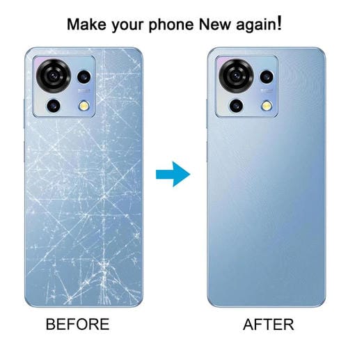 Back Battery Cover and Camera Lens ZTE Blade V50 Vita (Blue)