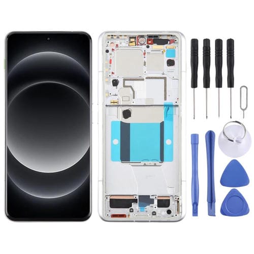 Ecrã Completo Original Ultra AMOLED Xiaomi 14 com Moldura (Prateado)