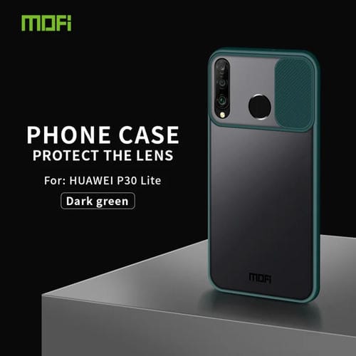 Para Huawei P30 lite MOFI Xing Dun Series PC + TPU Anti-peep Carcasa protectora impermeable y anti-caída todo incluido, translúcido mate (verde)