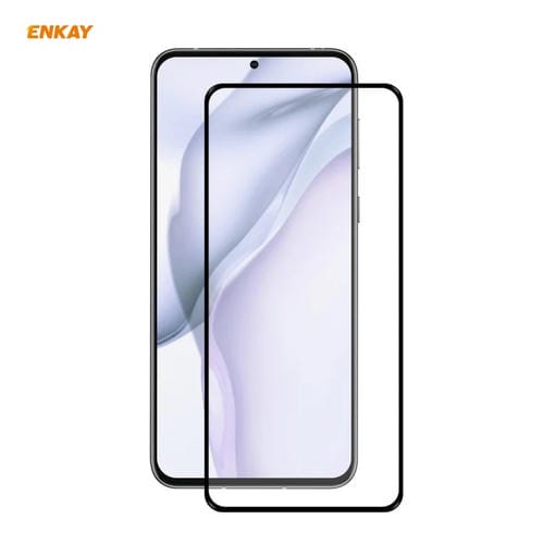 Para Huawei P50 Hat-Prince Enkay Clear TPU Funda a prueba de golpes Tapa antideslizante suave + 0.26mm 9h 2.5D Pegamento completo Cobertura completa Protector de cristal templado