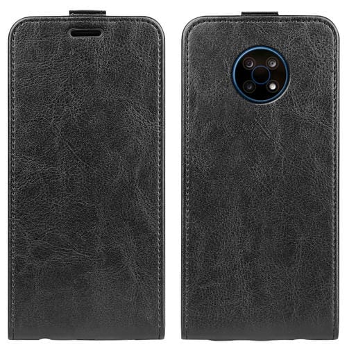 Para NOKIA G50 R64 textura de una sola estuche protectora de cuero con flip vertical con tragamonedas y marco de fotos (negro)