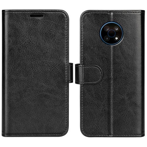 Para NOKIA G50 R64 TEXTURE PROTECTOR PROTECTOR DE TELĂFONO PUBLIMIENTO SOLO HORIZONTAL CON TITULARES Y TARJETAS Y MADERA Y FRAMEA DE FOTO (NEGRO)